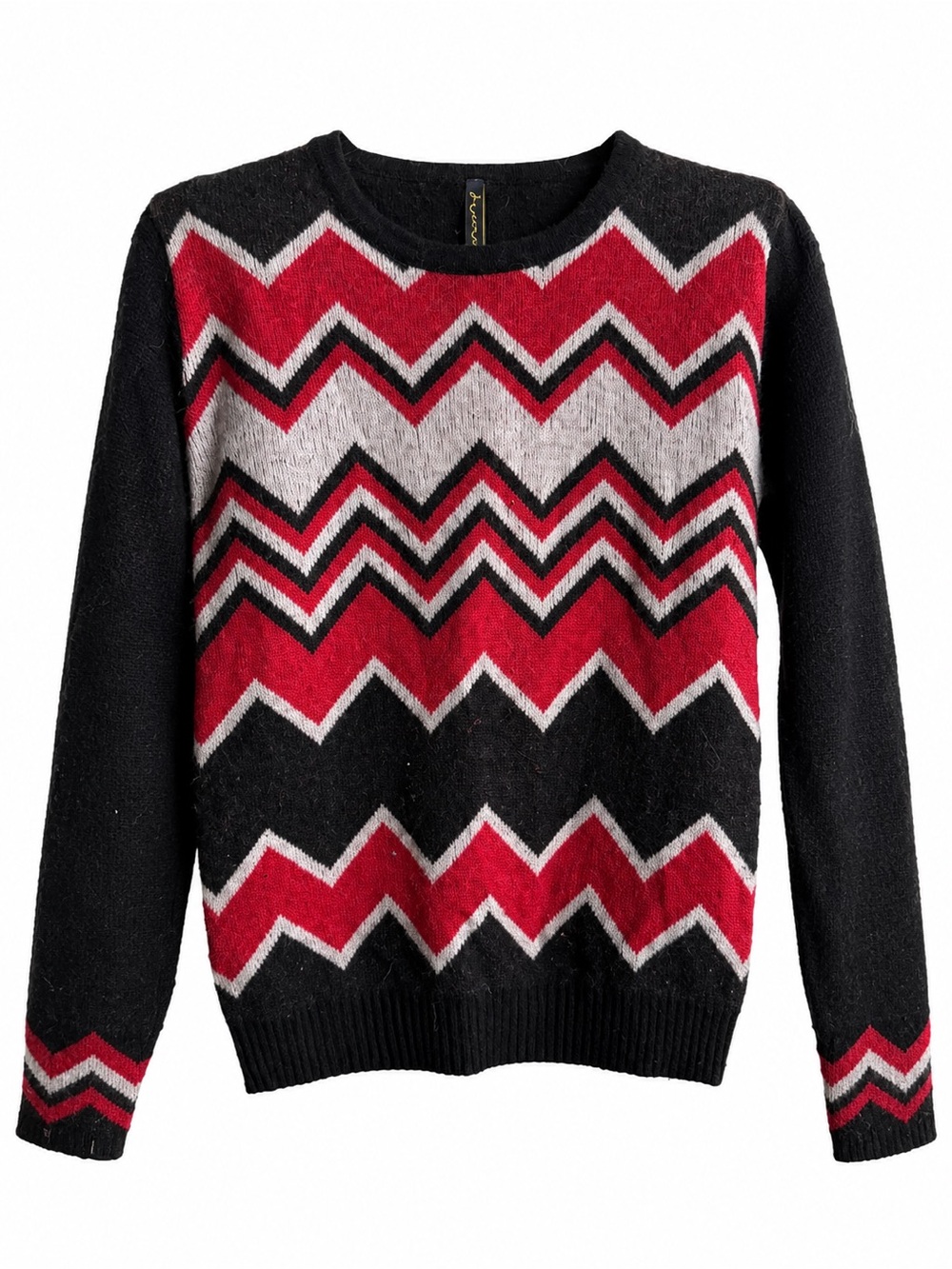 Denim Birds Made in Portugal 80% Wool 20% Alpaca Chevron Sweater Size S